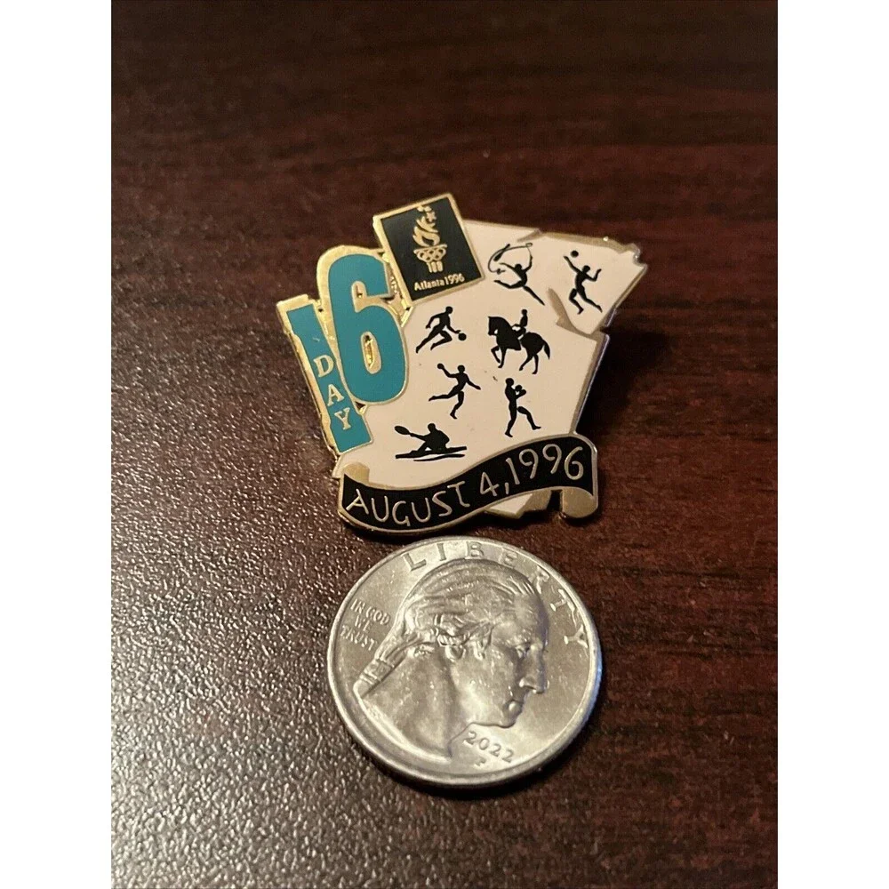 Vintage 1996 Atlanta Olympics Day 16 Of The Games August 4th‎ Lapel Hat Pin